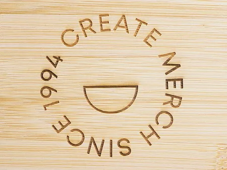 Ланч-бокс Lunch из пшеничного волокна с бамбуковой крышкой с гравировкой