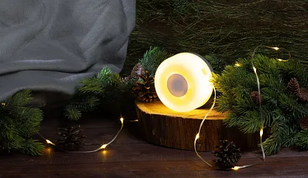 Фонарь-гирлянда "Twinkle" для кемпинга, серый с белым