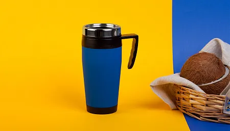 Термокружка "Австралия", покрытие soft touch, 0,4 л., зеленое яблоко 