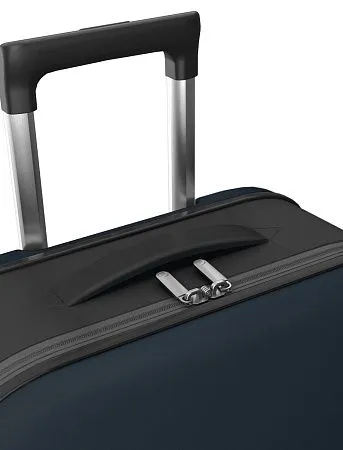 Чемодан складной Rollink Vega II 55x40x20 см, 2 колеса, серо-синий