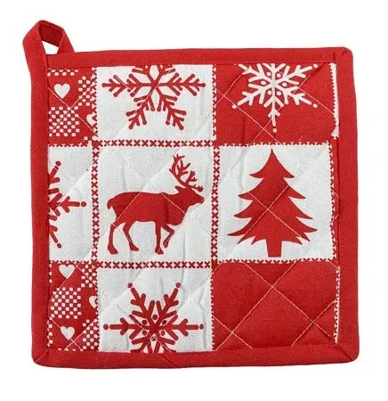 Подарочный набор  для кухни  "Новогодний",хлопок 100%, фартук и прихватки