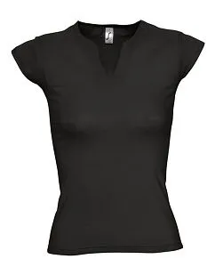 Футболка женская с оригинальным V-обр. вырезом MINT 170, белая