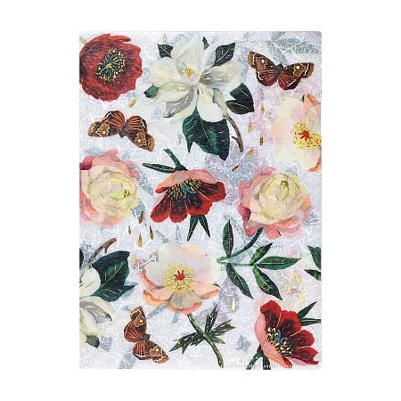 ПАПКА УГОЛОК С ОДНИМ ОТДЕЛЕНИЕМ,  "FLORA.ПИОНЫ", А4