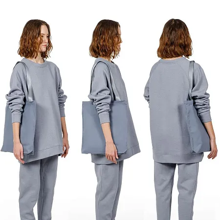 Шопер B4, серый с серыми ручками