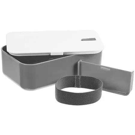 Ланчбокс Lunch Hour, белый с серым