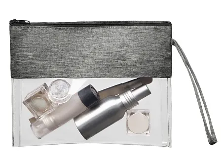 Прозрачная косметичка Leony из ПВХ и ткани