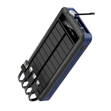 Внешний аккумулятор Xyron с солнечной панелью, 10000 mAh, черный