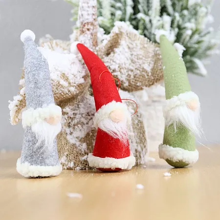 Новогоднее украшение рождественский гном Гехайм (1шт), серый