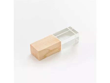 USB 2.0- флешка на 16 Гб кристалл дерево