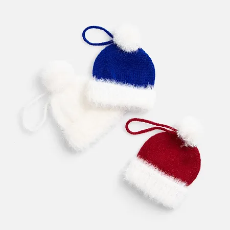 Подвеска на елку «Вьюшка», шапочка, белая