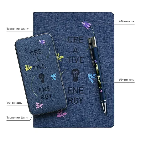 Ежедневник Portobello Trend, TWEED, недатированный, синий(АВИА)