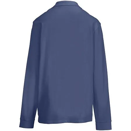 Рубашка поло унисекс с длинным рукавом Pacific LSL, синяя (джинс)