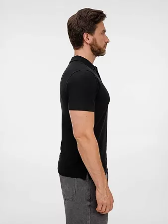 Рубашка поло унисекс Tervise, черная