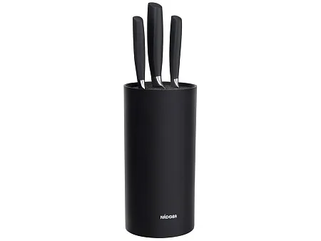 Набор из 3 кухонных ножей в универсальном блоке UNA