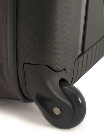 Чемодан складной Rollink Earth 55x40x20 см, 2 колеса, черный/зеленый