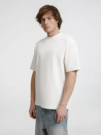 Футболка оверсайз унисекс Sideline, молочно-белая