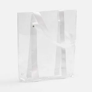 Шопер Clear Fest, ver.2, прозрачный с белыми ручками