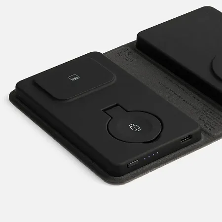 Внешний аккумулятор с беспроводной зарядкой reCover, черный