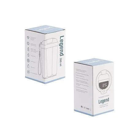 Термостакан "Legend_Вояж" 390 мл с индикацией температуры, покрытие пудра