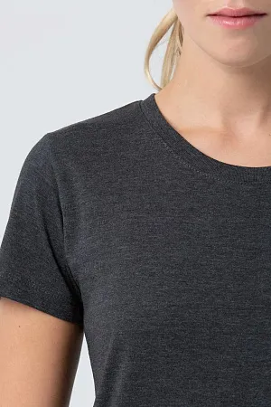 Футболка женская REGENT FIT WOMEN, черный меланж