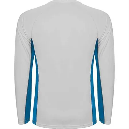 Спортивная футболка SHANGHAI L/S мужская, белый/королевский синий