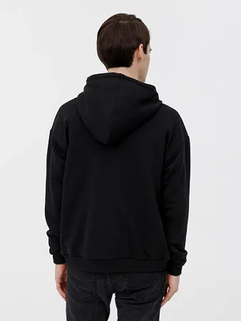 Толстовка унисекс оверсайз на молнии Zippy Terry, черная