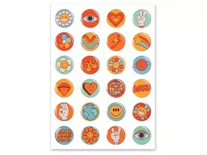 Сет объемных стикеров из эпоксидной смолы