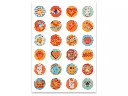 Сет объемных стикеров из эпоксидной смолы