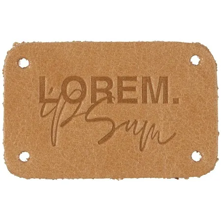 Лейбл кожаный Beta, S, бежевый