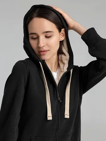 Толстовка унисекс на молнии SHERPA 280, черная