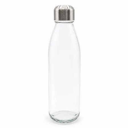 Бутылка стеклянная с манжетой и держателем Glassy, синяя
