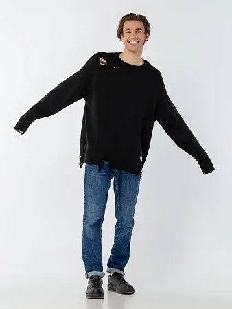 Джемпер оверсайз унисекс Grunge, черный