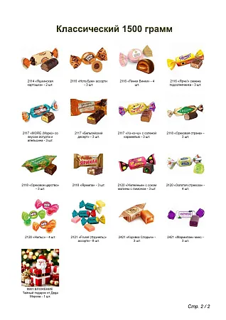 №5 РЮКЗАК СЛАДОСТЕЙ КОТ 1500 грамм новогодний подарок классический