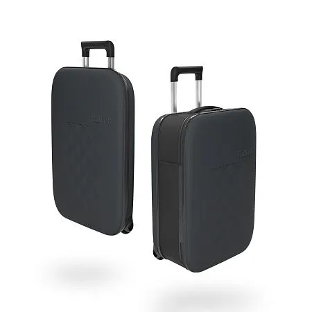 Чемодан складной Rollink Vega II 55x40x20 см, 2 колеса, серо-синий