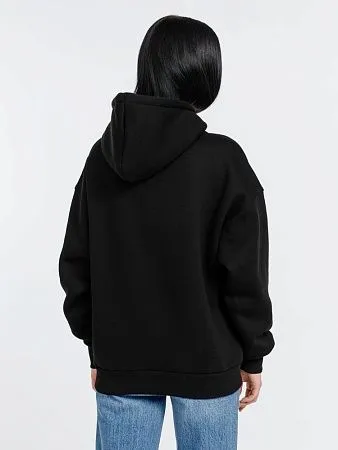 Худи оверсайз унисекс Go Easy, черное
