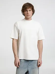 Футболка оверсайз унисекс Sideline, молочно-белая