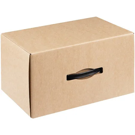 Коробка Matter High Light, крафт с белой ручкой