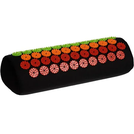 Массажный аккупунктурный коврик с валиком Iglu, разноцветный