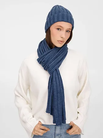 Шарф Metelitsa, синий меланж (джинс)