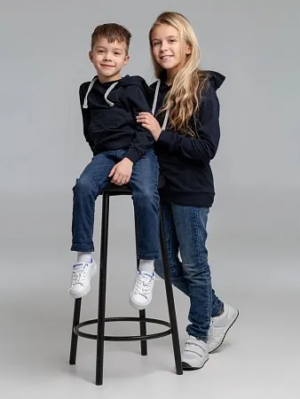 Толстовка с капюшоном детская Kirenga Kids, серый меланж