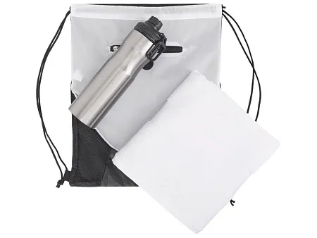 Спортивный набор из стальной бутылки и полотенца Advanced