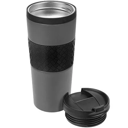 Термостакан Hard Work, вакуумный, серебристый