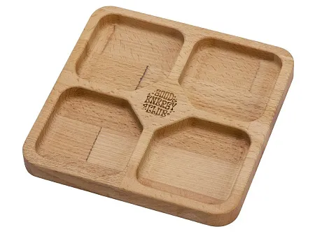 Менажница квадратная Snacks с гравировкой