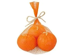 Набор свечей Мандарины в сетке, без аромата