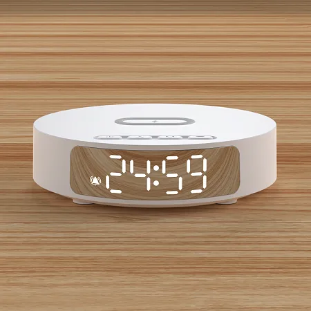 Часы с беспроводной зарядкой Dovel, белый