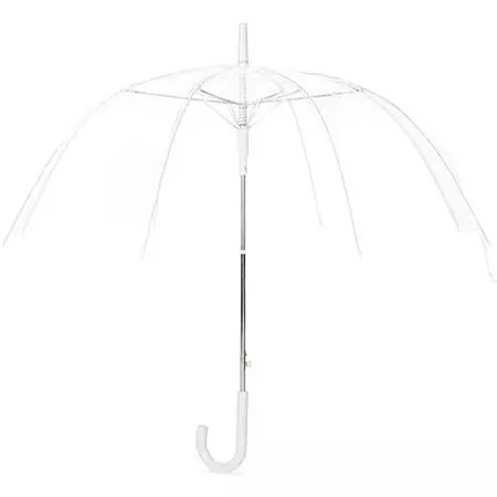 Зонт-трость Klar с прозрачным куполом, белый 