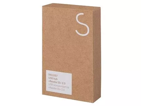 USB хаб с подсветкой лого Reedia S5, 3*USB, 1*Type C
