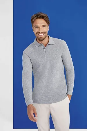 Рубашка поло мужская с длинным рукавом STAR 170, белая