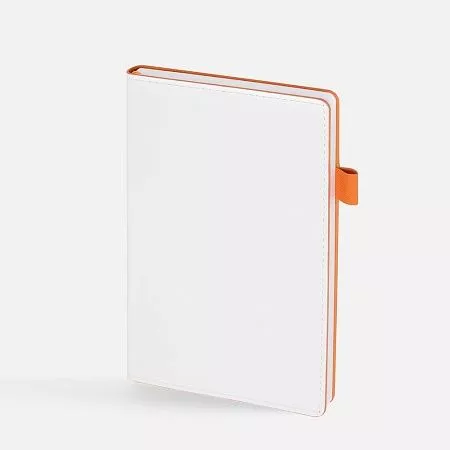 Ежедневник White Shall, недатированный, белый с бордовым