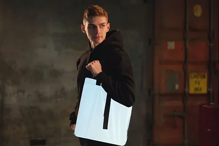 Шоппер Manifest из светоотражающей ткани, серый